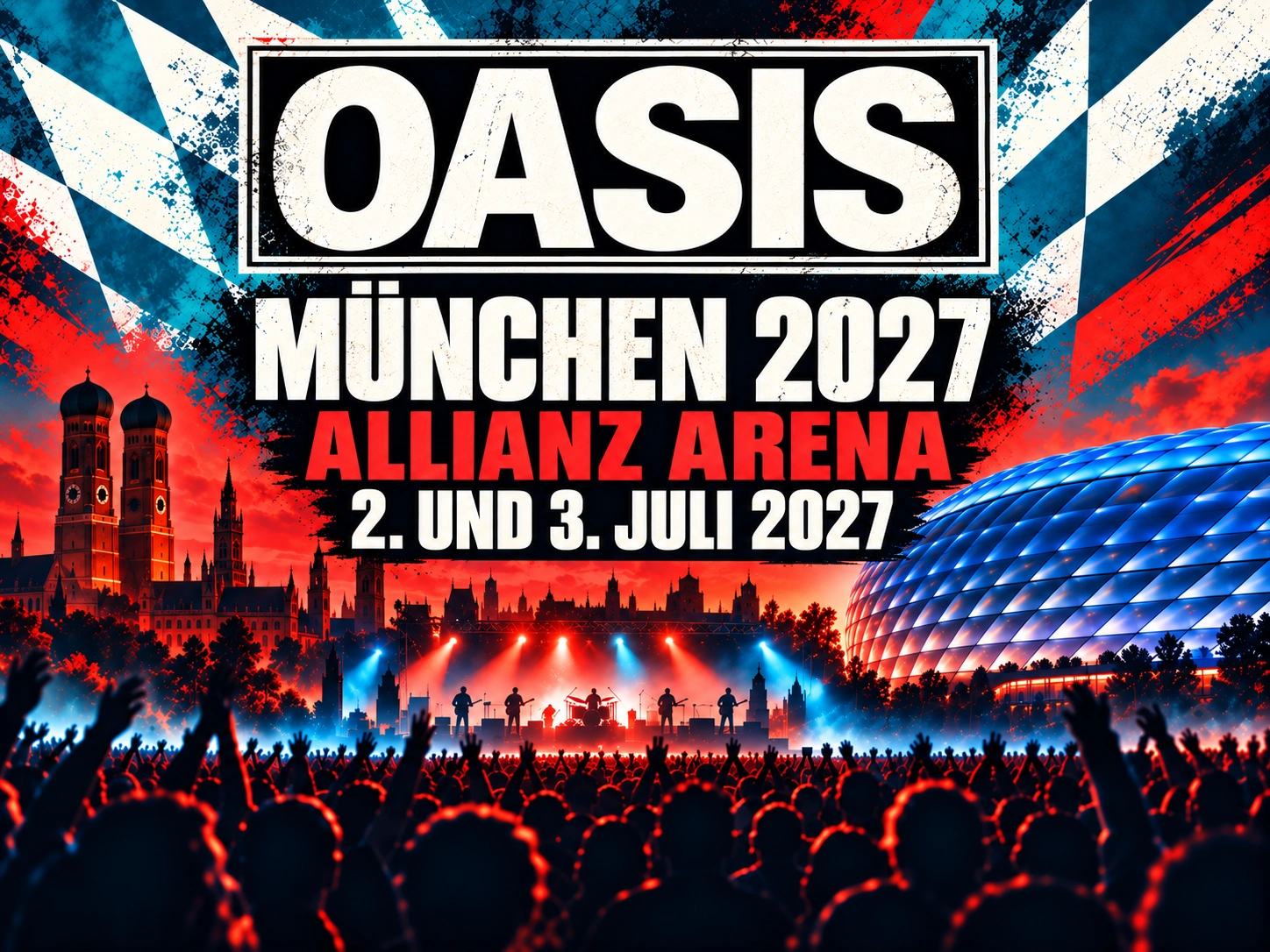 Oasis tornano in Germania: concerti a Monaco 2027 all'Allianz Arena confermati ufficialmente