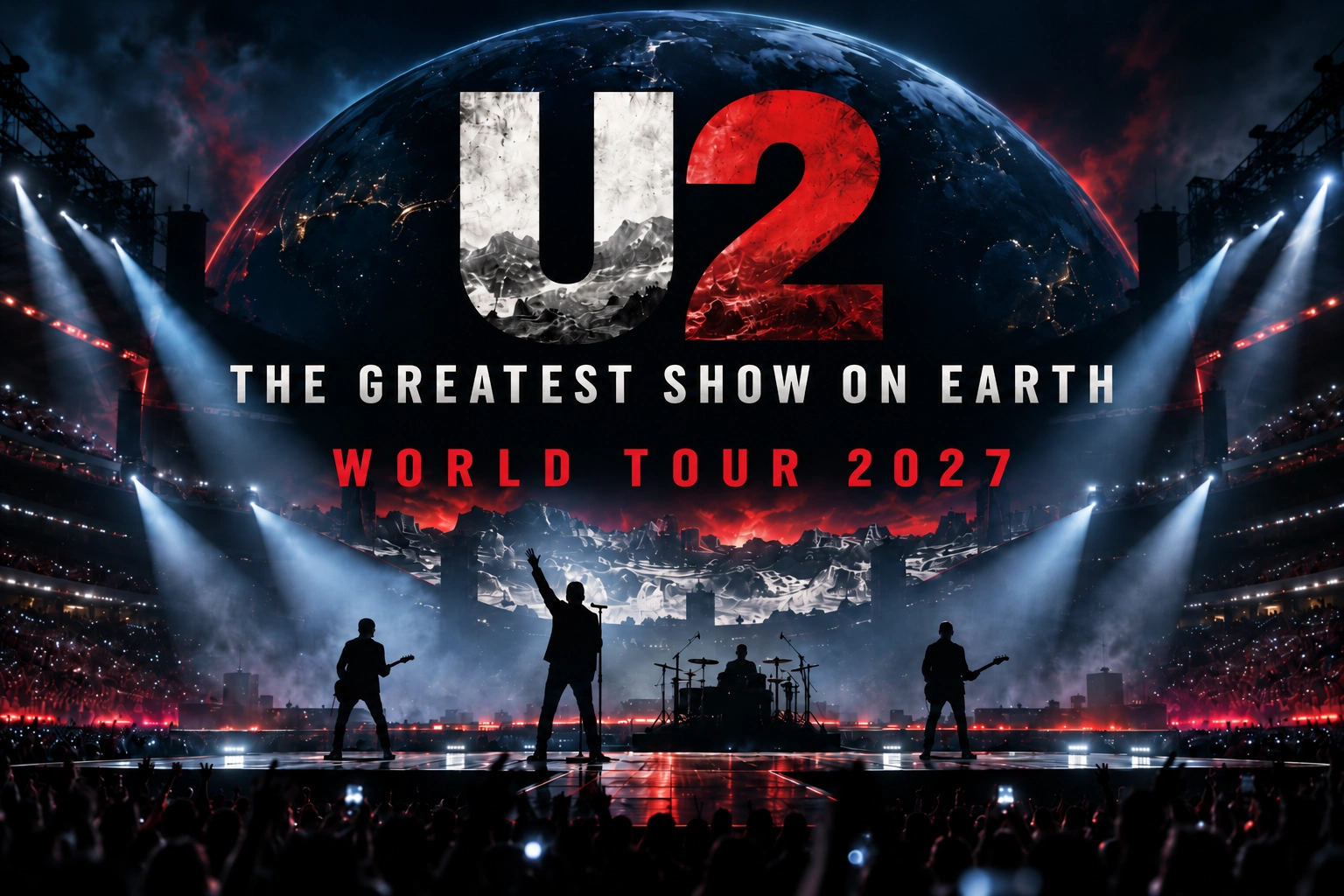 U2 annunciano "The Greatest Show On Earth" tour mondiale 2027 – Date, prevendita & biglietti